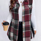 Women's Fall Plaid Lightweight Flannel Vest With Pockets