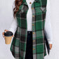 Women's Fall Plaid Lightweight Flannel Vest With Pockets