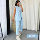 🔥🎁New arrival 50% OFF🌸💖 Women’s Stylish Sleeveless Blazer & High-Waisted Pants Set
