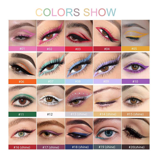 🔥Limited-time Sale: ONLY ￡7.99 With Free GIFT🎁🔥20 PCS Colored Eyeliners Pencil Set