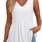 💜LAST DAY PROMOTION - 50%OFF💜Women's Print Flowy Sleeveless V Neck Peplum Tank Tops