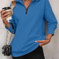 Womens Zip-Up Dropped Shoulder Sweatshirt