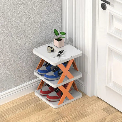 Multi-layer shoe organization rack