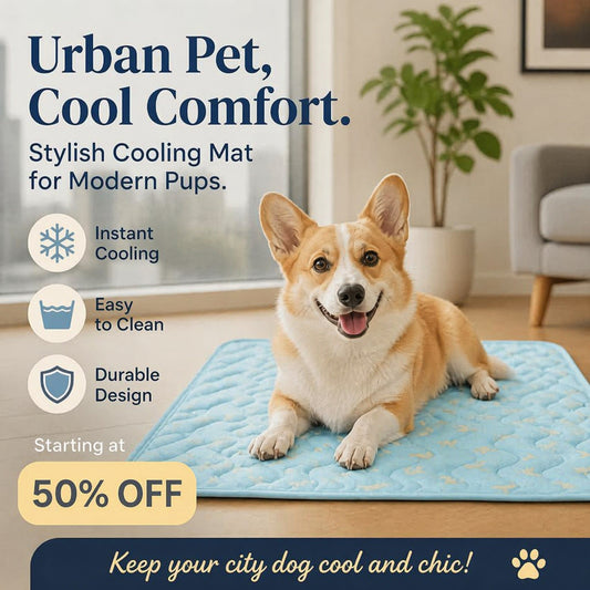 ❄️Summer Blowout! ❄️50% OFF 🧊PawDew™ for Dogs & Cats – Vet-Approved Ice-Silk Cooling Pad ❄️ | Q-MAX >0.4 | Washable 🧼, Non-Slip 🛟 | Perfect for Large Breeds & UK Summers ☀️🇬🇧