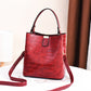 👜 Limited-time 50% off! Shiny crocodile-print handbag with gold hardware 💼