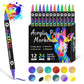 🎨Last Day Only￡9.99! 🔥 Dual Tip Acrylic Paint Pen Marker - 24/48/72 Colors