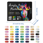 🎨Last Day Only￡9.99! 🔥 Dual Tip Acrylic Paint Pen Marker - 24/48/72 Colors