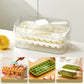 Press-Type Ice Cube Mold with Storage Box and Lid