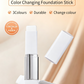 🐱LAST DAY SALE: ONLY ￡6.99!!🎁✨🎉Cover Cream Stick V w/ Detachable Brush - Korean Skin Care Color-Changing Foundation Stick with Collagen Capsules