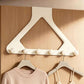 Cream Over the Door Hook Organizer Rack Heightened and Reinforced Punch Free Heavy Duty Coat Hat and Bag Hanging Rack for Bedroom