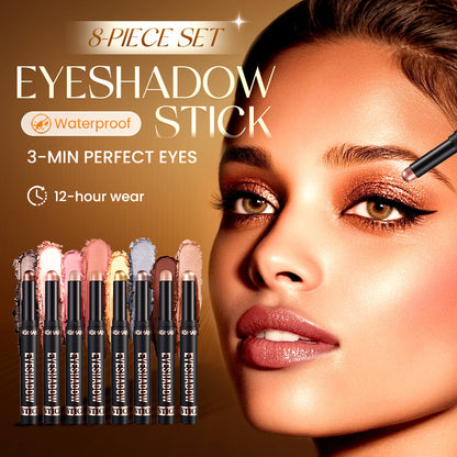 ✨8 Colors Glitter Eyeshadow Stick Waterproof & Long-Wearing & Multi-Use🎁