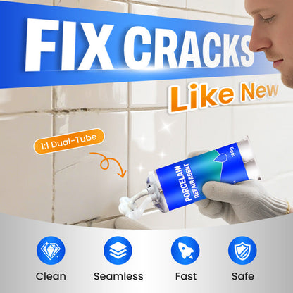 💧Multi-functional waterproof and anti-corrosion repair adhesive🔥 (suitable for ceramic floor tiles, walls, and kitchen countertops) saves time and costs.