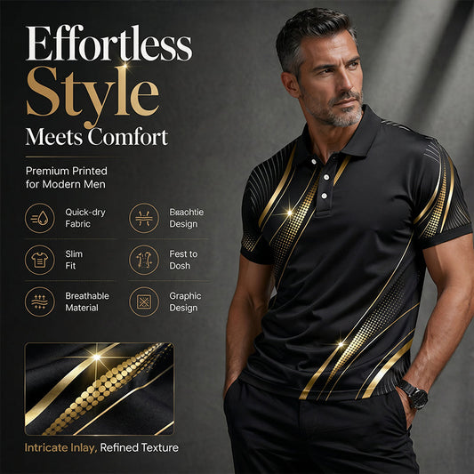 Abstract Print Men's  Shirt, Short Sleeve Slim-Fit Top, Graphic Pattern, Unlined, Plain Surface, Made in Mainland China