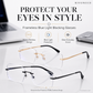 🕶🌟LAST DAY SALE: ONLY ￡9.99!!🎁✨Fashionable HD Rimless Cut Rim 0°Anti Blue Light Glasses