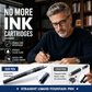 💰 Big Savings - 5 items for just £7.99🔥✍️ High-Capacity Fountain Pen – Refillable Ink Pen with No Cartridge Changes