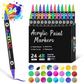🎨Last Day Only￡9.99! 🔥 Dual Tip Acrylic Paint Pen Marker - 24/48/72 Colors