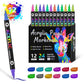 🎃Halloween Deal 50% OFF!🎨2-in-1 Acrylic Paint Markers – Two Colours per Pen, 24–168 Colours