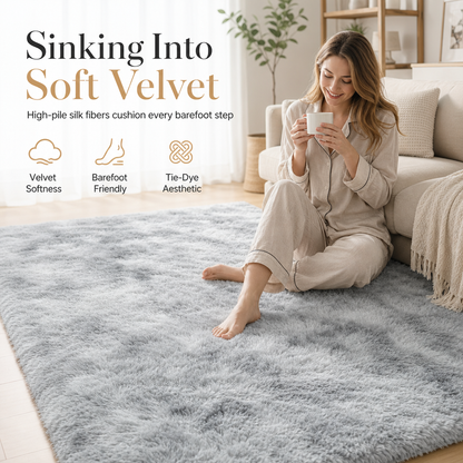 🌈 50% OFF! 🛋️ Gradient Plush Floor Mat – Ultra-soft, non-slip & washable ✨