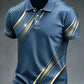 Abstract Print Men's  Shirt, Short Sleeve Slim-Fit Top, Graphic Pattern, Unlined, Plain Surface, Made in Mainland China