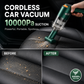 Cordless Car Vacuum – 10000Pa Suction & 4000mAh Battery