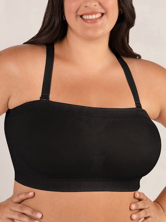 ⛱️Last Day Special Price ￡10.99!!🤩🔥Convertible Strapless Bandeau Bra with Wireless Comfort, Anti-Slip Grip & Removable Straps