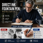💰 Big Savings - 5 items for just £7.99🔥✍️ High-Capacity Fountain Pen – Refillable Ink Pen with No Cartridge Changes