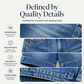 Women's Mid-Rise Bermuda Denim Shorts with Pockets