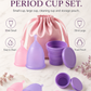 Soft Menstrual Cup – Reusable Period Cup – Made for Comfortable, Leak-Free Protection Up to 12 Hours – BPA & Latex Free – Includes Cup & Carry Bag