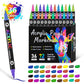 🎃Halloween Deal 50% OFF!🎨2-in-1 Acrylic Paint Markers – Two Colours per Pen, 24–168 Colours