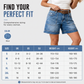 Women's Mid-Rise Bermuda Denim Shorts with Pockets