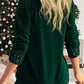 Sequin Loose Smocked Fake Two-Piece Top