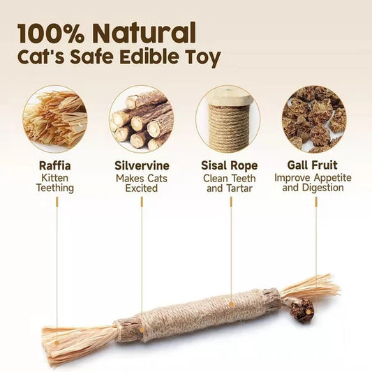 Natural Silvervine Stick Cat Chew Toy