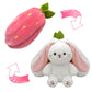🍓 Hot Sale 50% OFF🍓Easter Day Strawberry Bunny Transformed into Little Rabbit🎀 Fruit Doll Plush Toy🐰