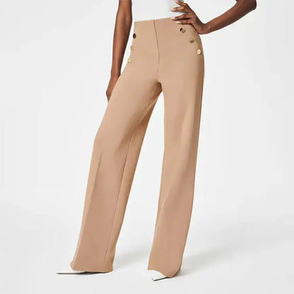 🍂Three lengths available🎁Winter High Stretch High Waist Wide Leg Trousers