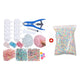 ✨ DIY Stress Ball Making Kit, Includes 6 Filling Packs, 10 Transparent Blank Soft Skins, Expansion Tool, Ideal for Adult Stress Relief, Squishy Maker