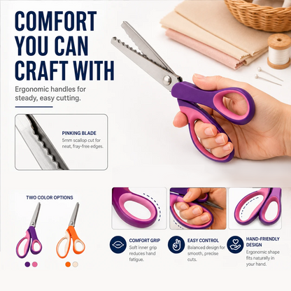✂️🧵Zig-Zag Decorative Edge Scissors |  Prevent Your Fabric Edges From Fraying