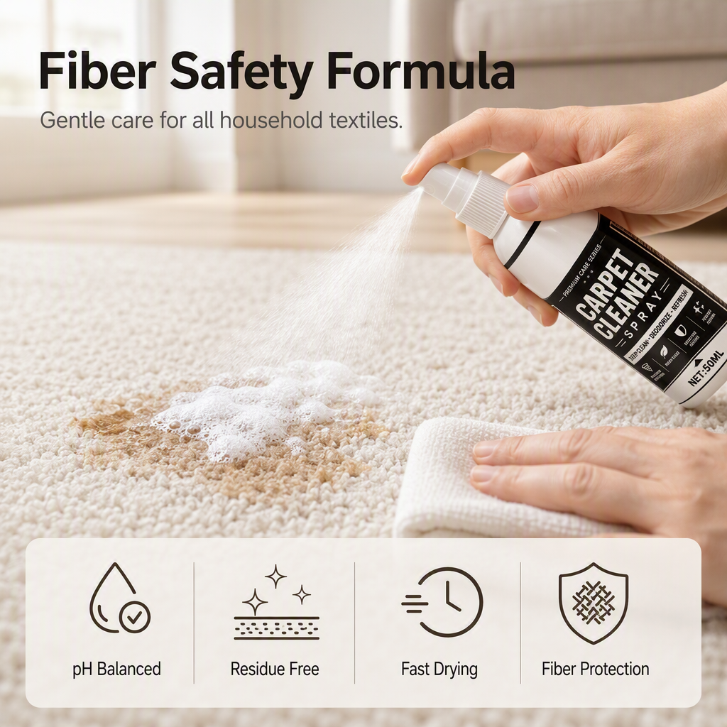 🧼✨ Deep clean carpet spray – lifts tough stains, neutralizes odors instantly!