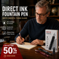 💰 Big Savings - 5 items for just £7.99🔥✍️ High-Capacity Fountain Pen – Refillable Ink Pen with No Cartridge Changes