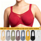 🏆 Last Day Special Price £7.99 ! 💐Women's Elegant Sheer Full Coverage Plus Size Bra