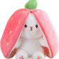 🍓 Hot Sale 50% OFF🍓Easter Day Strawberry Bunny Transformed into Little Rabbit🎀 Fruit Doll Plush Toy🐰