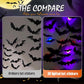 2026 New Halloween 3D Lighted Bats, LED Purple Lighted 3D Bats Halloween Decoration, Upgrade LED Glowing Bat Group Hanging Wall Luminous Glow Clings Multipack