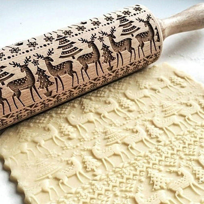🎄Christmas Promotion 50% OFF🎅✨Christmas rolling pin🍪