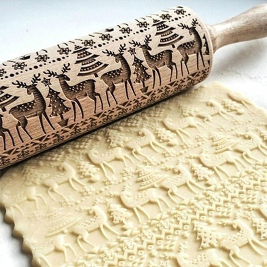 🎄Christmas Promotion 50% OFF🎅✨Christmas rolling pin🍪
