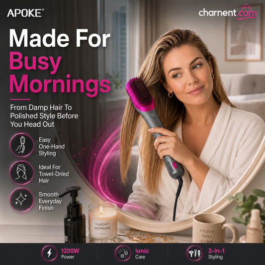 One-Step Hair Dryer and Styler, All-in-One Hair Brush Straightener for Salon-Quality Smooth & Straight Styles