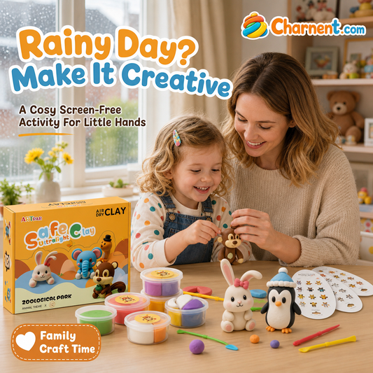 🎁 LAST DAY PROMOTION - 50%OFF🎁Air Dry Clay Kit for Kids-8 Animals Modeling Magic Clay,DIY Art Crafts Molding Clay Set,Ultra Light & Soft, Safe & Non-Stick with Sculpting Tools & Tutorials, Unique Gifts for Boys & Girls