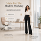 Women's High-Waist Flared Trousers