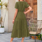 💕HOT SALE 60% OFF💕Women's Boho Chic Smocked Waist Maxi Dress