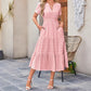 💕HOT SALE 60% OFF💕Women's Boho Chic Smocked Waist Maxi Dress