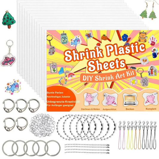 DIY Shrinky Dinks Keychain Set,Kids Art Activities and Party Favors
