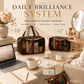 3PCS New Retro Vintage Vanity Bag, Large Capacity Makeup Organizer for Women, Ladies Travle Storage Case, Waterproof Transparent Toiletry Bag, Portable Skincare Storage Case